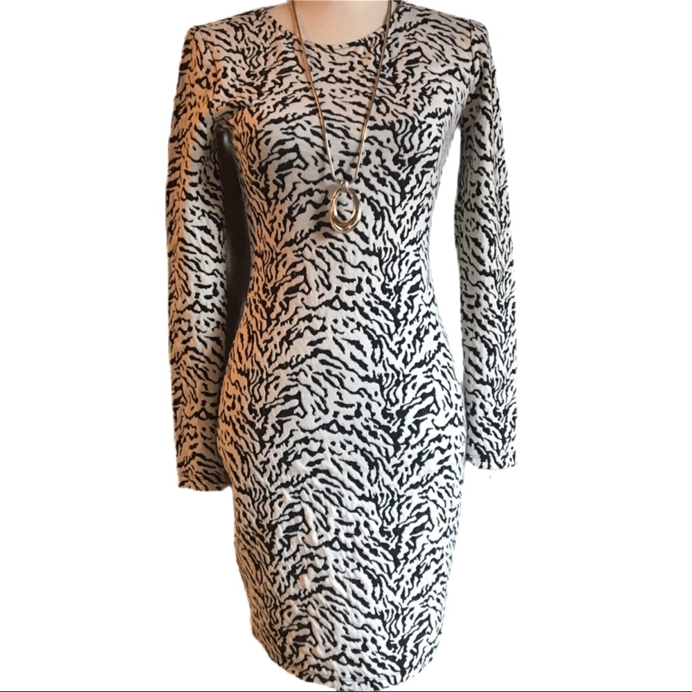 Unique, zebra/animal print Walter Baker dress.